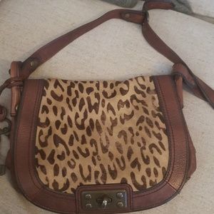 Fossil Leopard crossbody